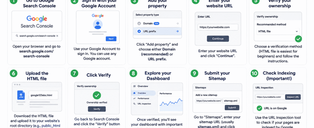 How to set up Google Search Console for beginners?